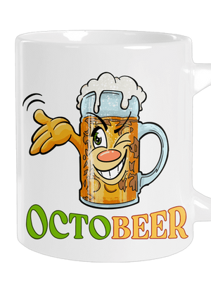 Octobeer velký hrnek White