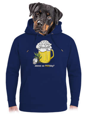 Pivoňky unisex mikina premium Navy