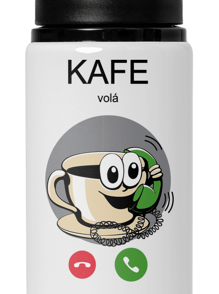 Kafe volá lahev na vodu White