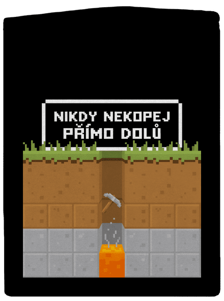 Nekopej dolů pánská mikina na zip Black