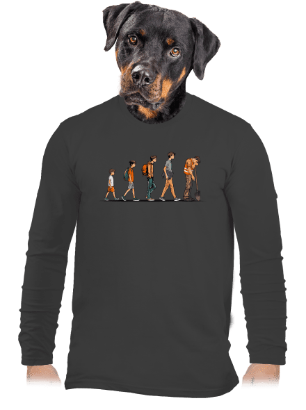 Evoluce studenta pánské dlouhý rukáv Dark Grey