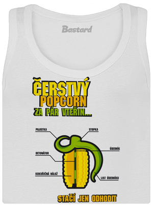Čerstvý popcorn dámské tílko klasické White