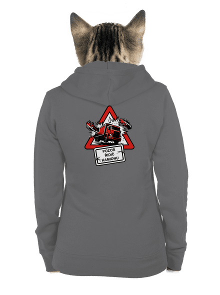 Řidič kamionu dámská mikina na zip Steel Gray