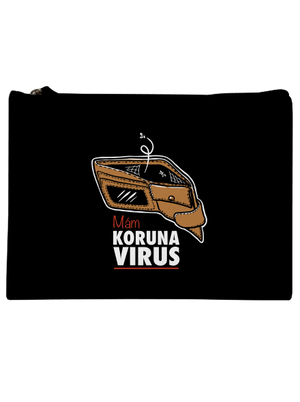 Korunavirus v peněžence taštička Black