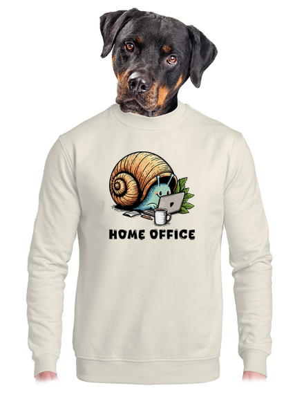 Šnekův home office unisex mikina bez kapuce Off White