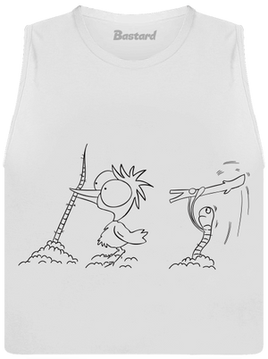 Omalovánka: Nesprávný konec dámské tílko volné White