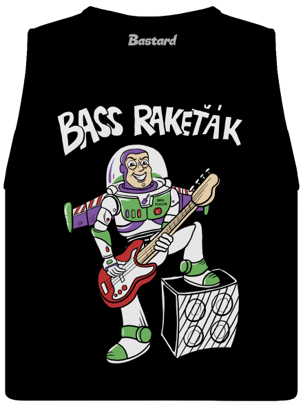 Bass Rakeťák dámské tílko volné Black