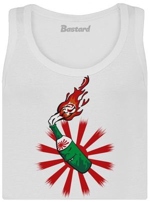 Kamikaze dámské tílko klasické White