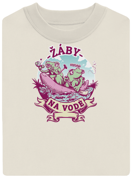 Žáby na vodě unisex mikina bez kapuce Off White