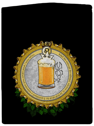 Pivní horoskop: Lev pánská mikina na zip Black