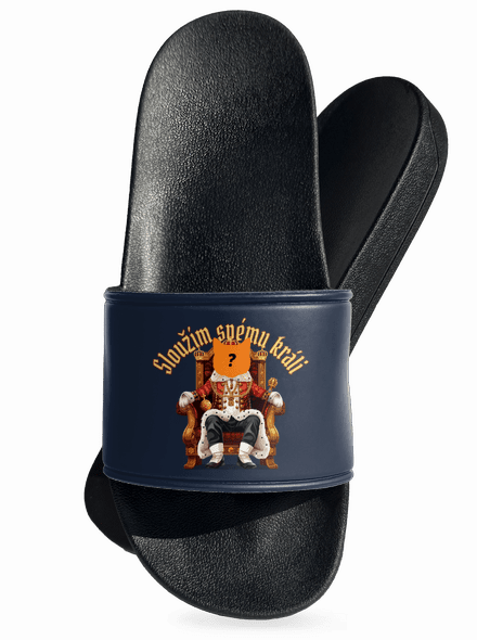 Sloužím svému králi pantofle Navy