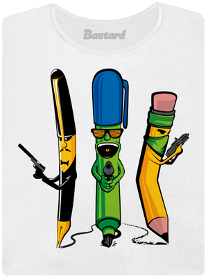 Psací gang dámské tričko s lemem White