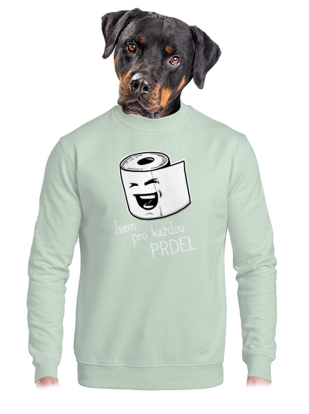 Prdel unisex mikina bez kapuce Blush Mint
