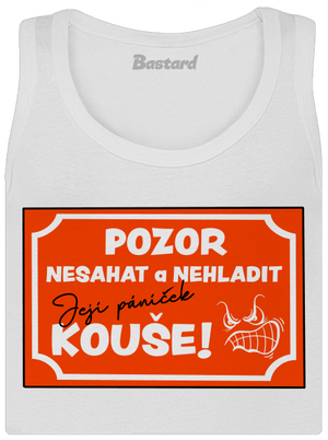 Pozor, nesahat dámské tílko klasické White
