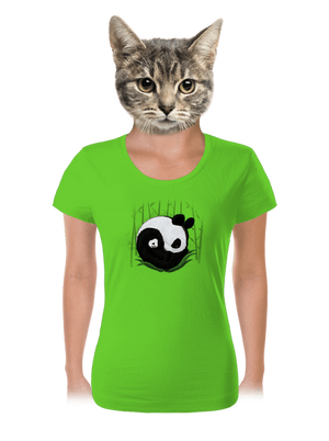 Dvě spící pandy dámské tričko Apple Green