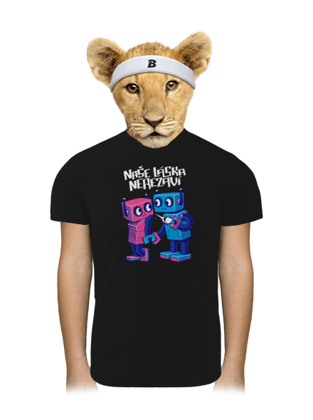 Roboti dětské sportovní tričko Black