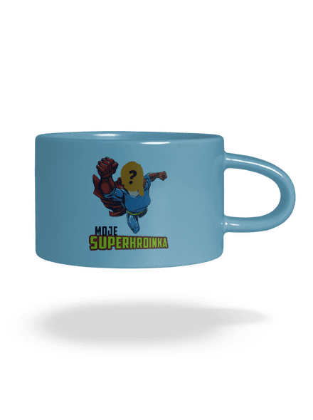 Moje superhrdinka hrnek makronka Blue Macaron
