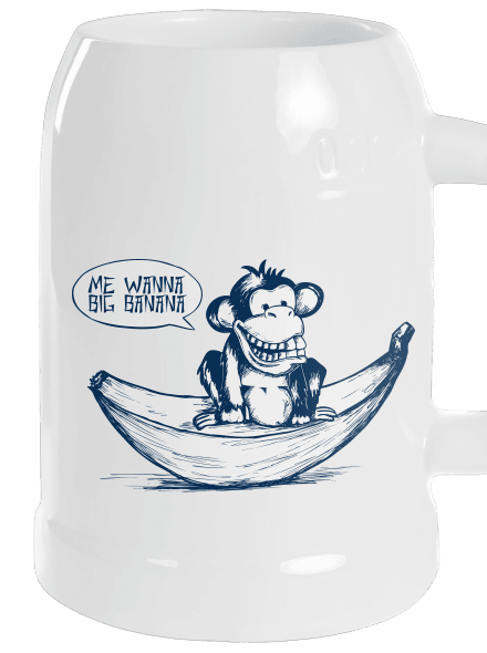 Big banana půllitr White