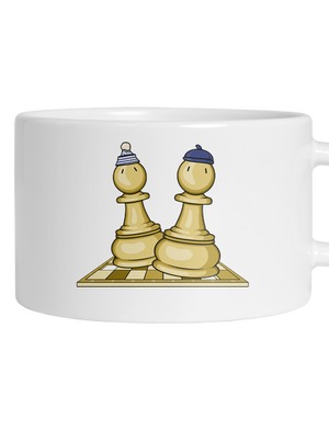 Šach a Mat hrnek makronka White