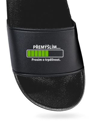 Přemýšlím pantofle Black Black
