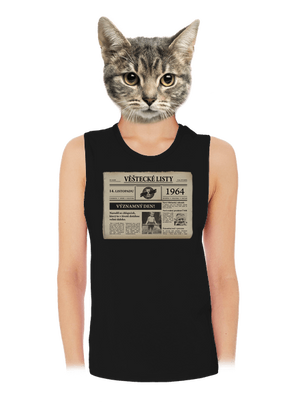 Věštecké listy dámské tílko volné Black