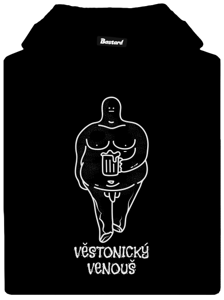 Věstonický Venouš pánská mikina klokanka Black