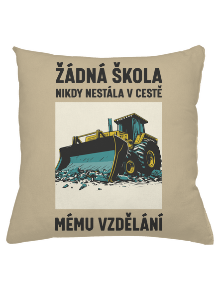 Žádná škola polštář Beige
