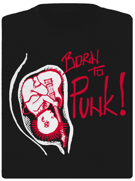 Born to punk dámské sportovní tričko Black