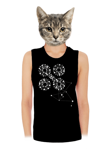 NYX Síť 15 let – bílý potisk dámské tílko volné Black