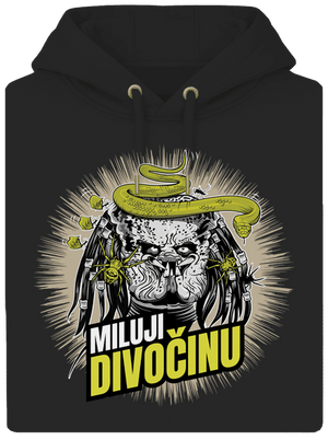 Miluji divočinu unisex mikina premium Dark Black