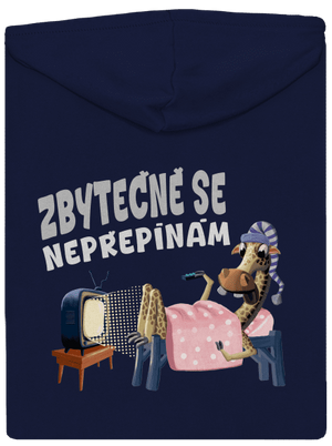 Zbytečně se nepřepínám pánská mikina na zip Navy