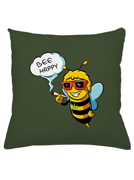 Bee happy polštář Olive Green