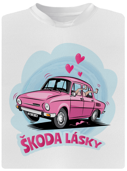 Škoda lásky pánské sportovní tričko White