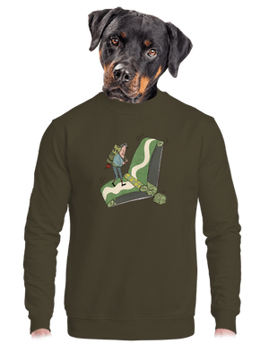 unisex mikina bez kapuce