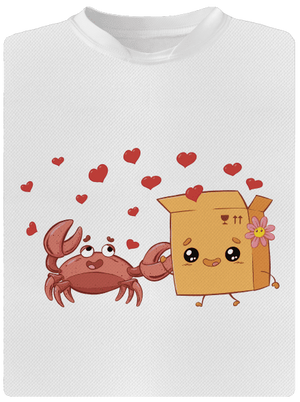 Krab a krabice dětské sportovní tričko White