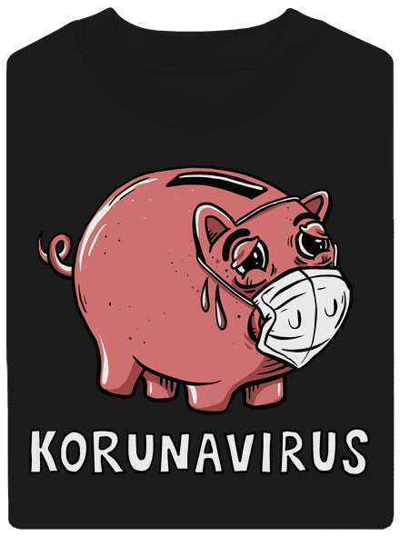 Korunavirus v kasičce unisex mikina bez kapuce Black