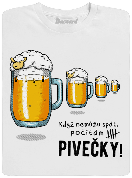 Pivečka pánské tričko White