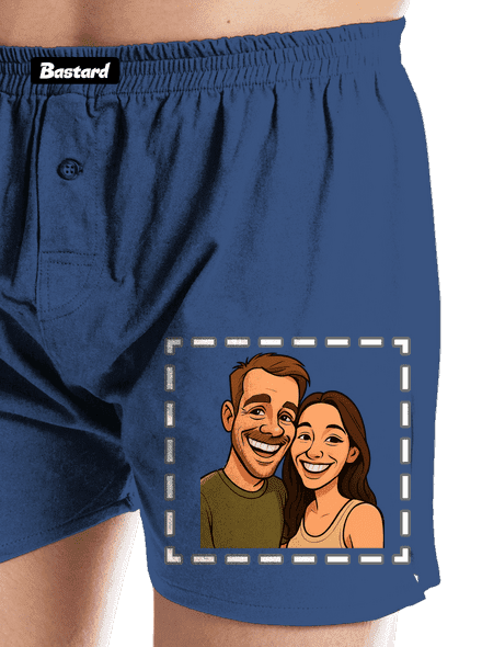 Karikatura z vlastní fotky pánské trenky Blue