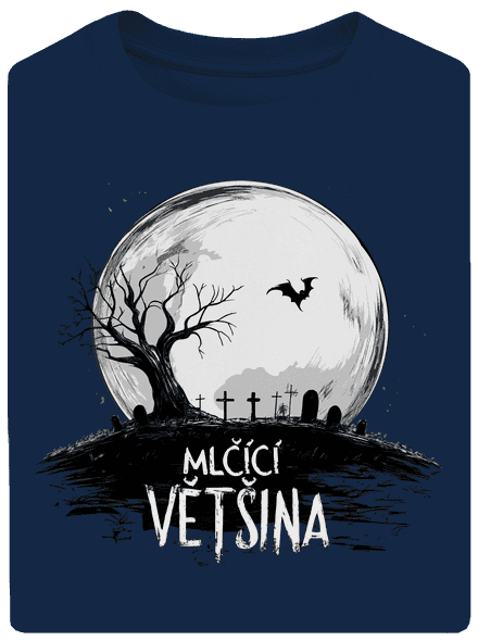 Mlčící většina unisex tričko oversized Midnight Blue