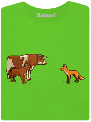 Vůl, pes a vulpes dámské tričko Apple Green