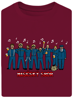 Hasičský sbor unisex tričko oversized Garnet