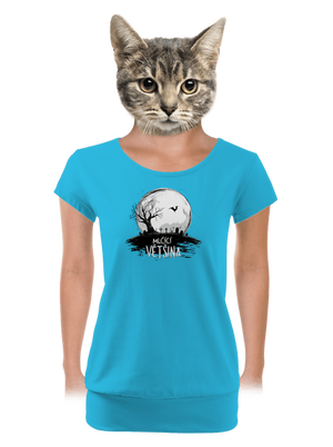 Mlčící většina dámské tričko s lemem Blue Atol