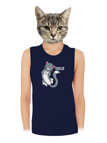 Chci se pomazlit dámské tílko volné Navy