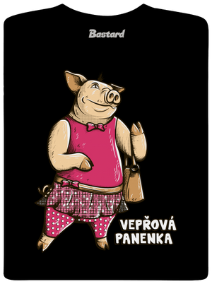 Vepřová panenka pánské dlouhý rukáv Black