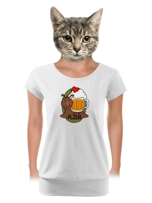 dámské tričko s lemem