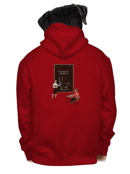 Lekce pro pány pánská mikina na zip Red