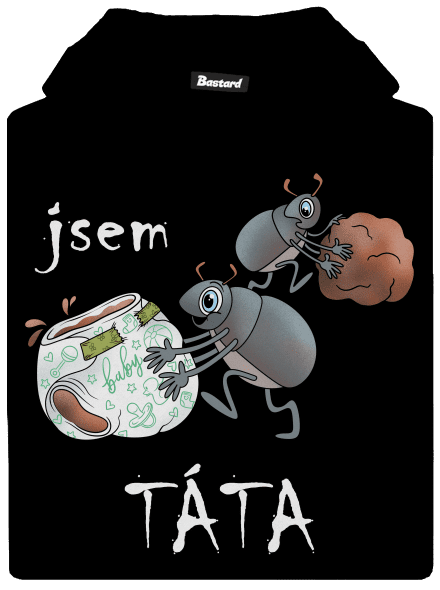 Jsem táta a máma dětská mikina klokanka Black