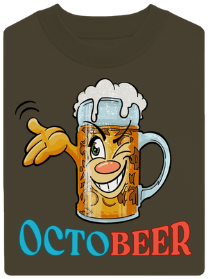 Octobeer unisex mikina bez kapuce Urban Khaki