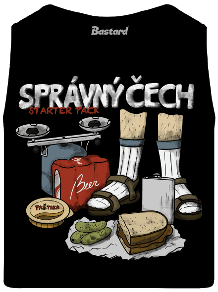Správný Čech pánské tílko Black