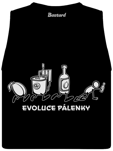 Evoluce pálenky dámské tílko volné Black
